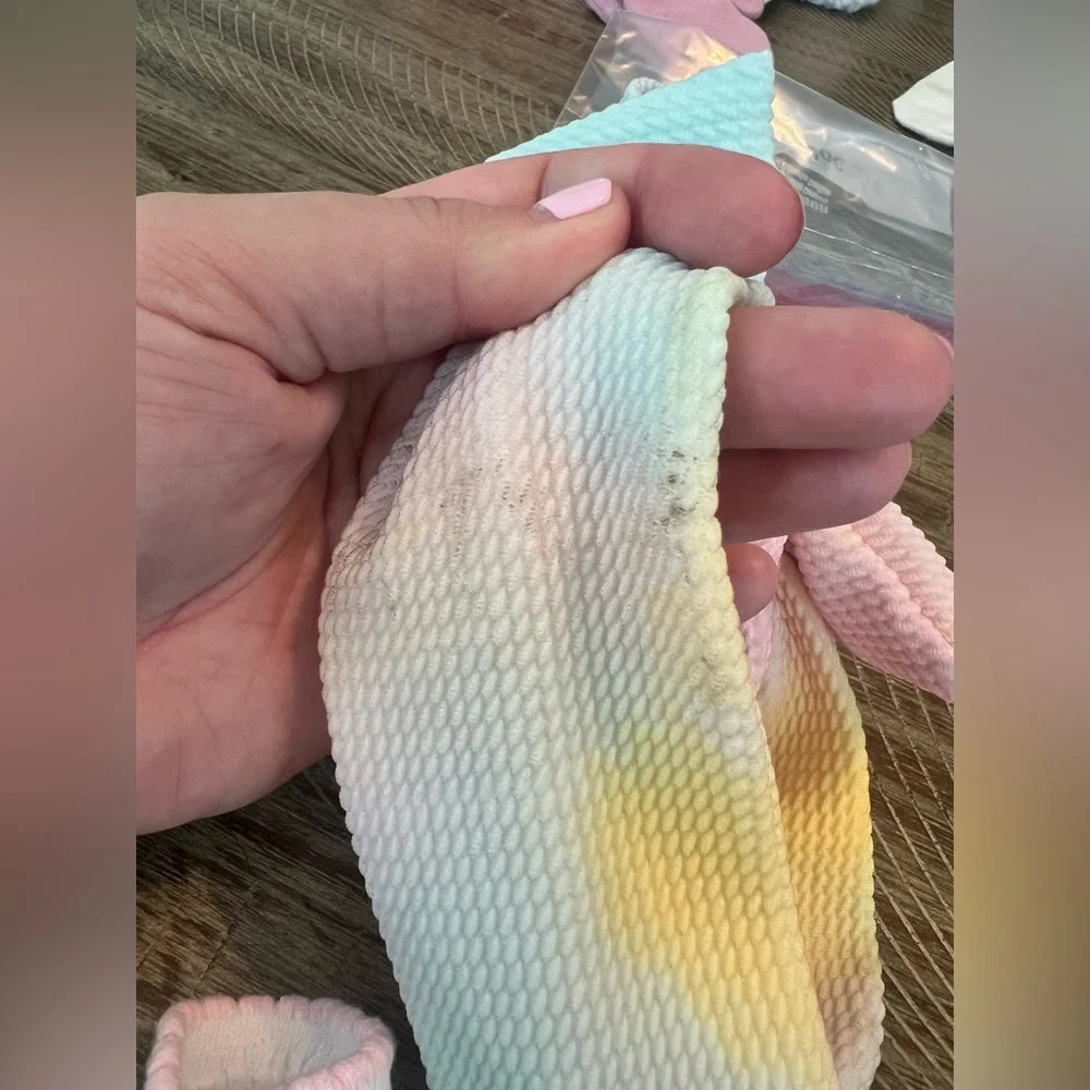 Babygirl tiedye matching headband and sock set size small